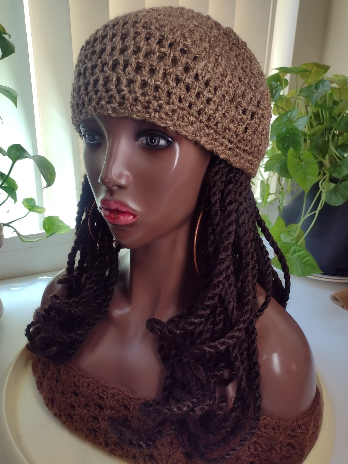 D Reggae in RYGB Crochet Cap