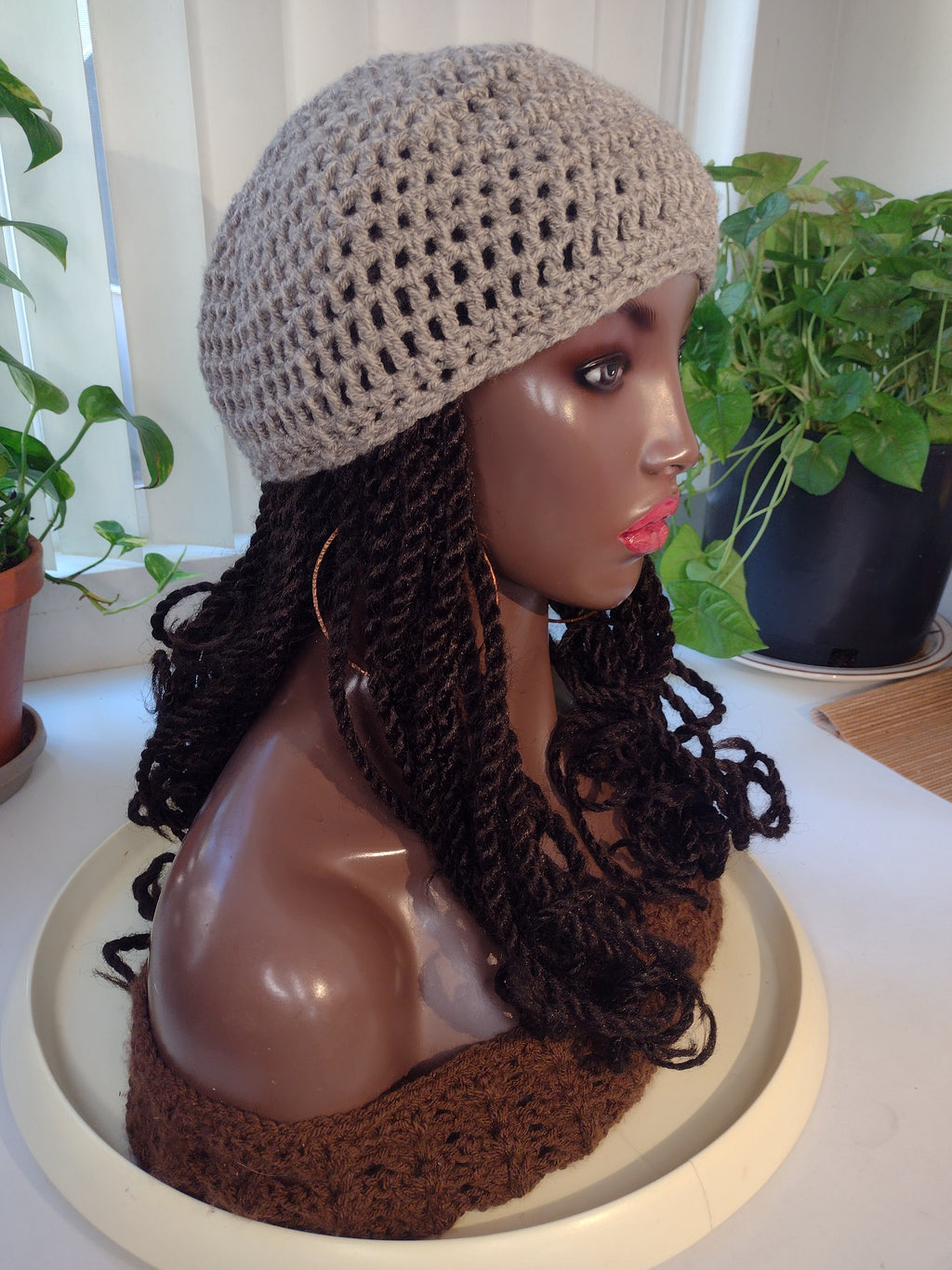 D Reggae in RYGB Crochet Cap