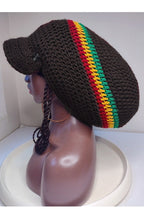brimmed rasta tam with red yellow green band