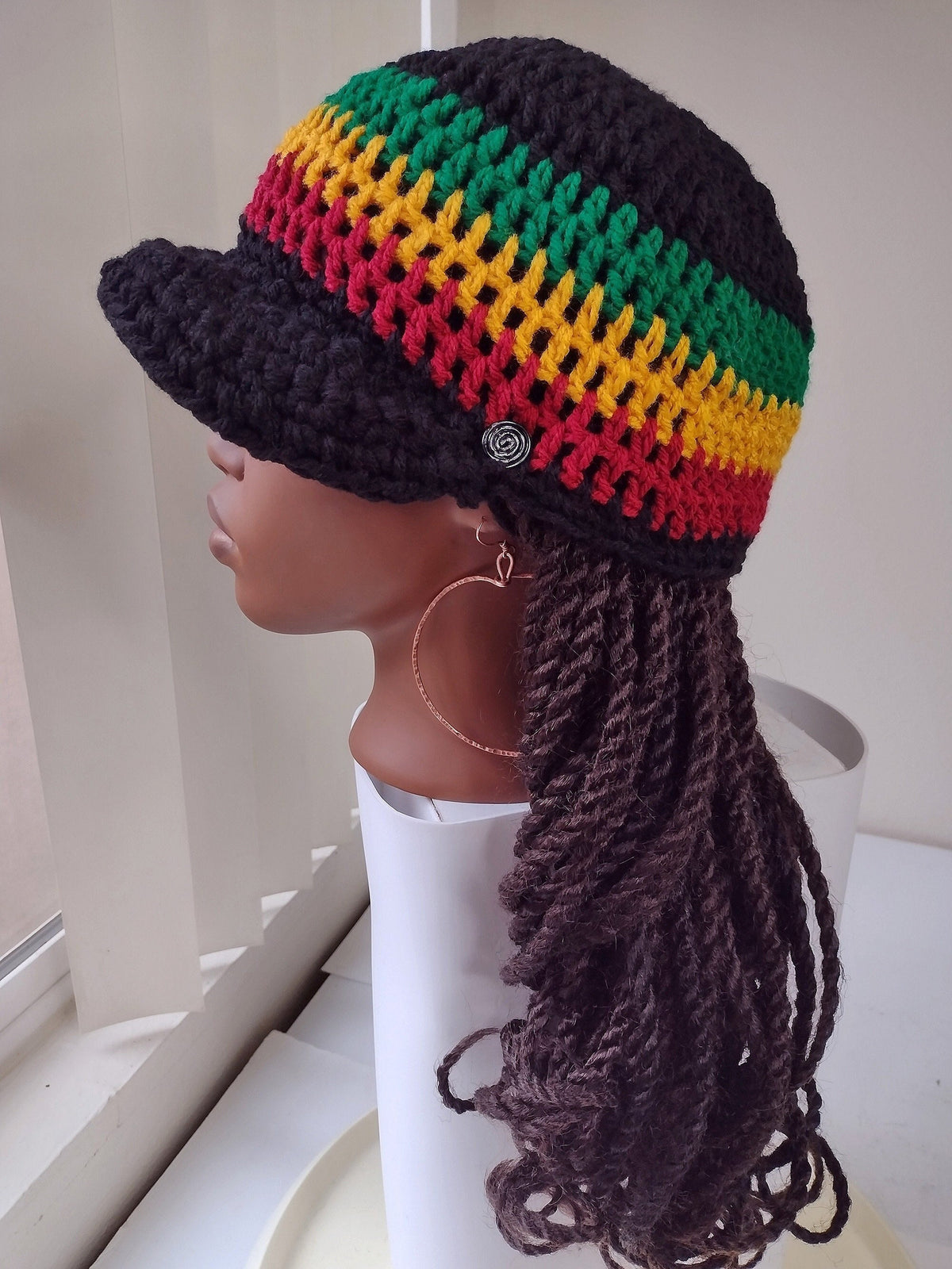 D Reggae Crochet Cap