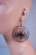 L Copper Spiral Earrings