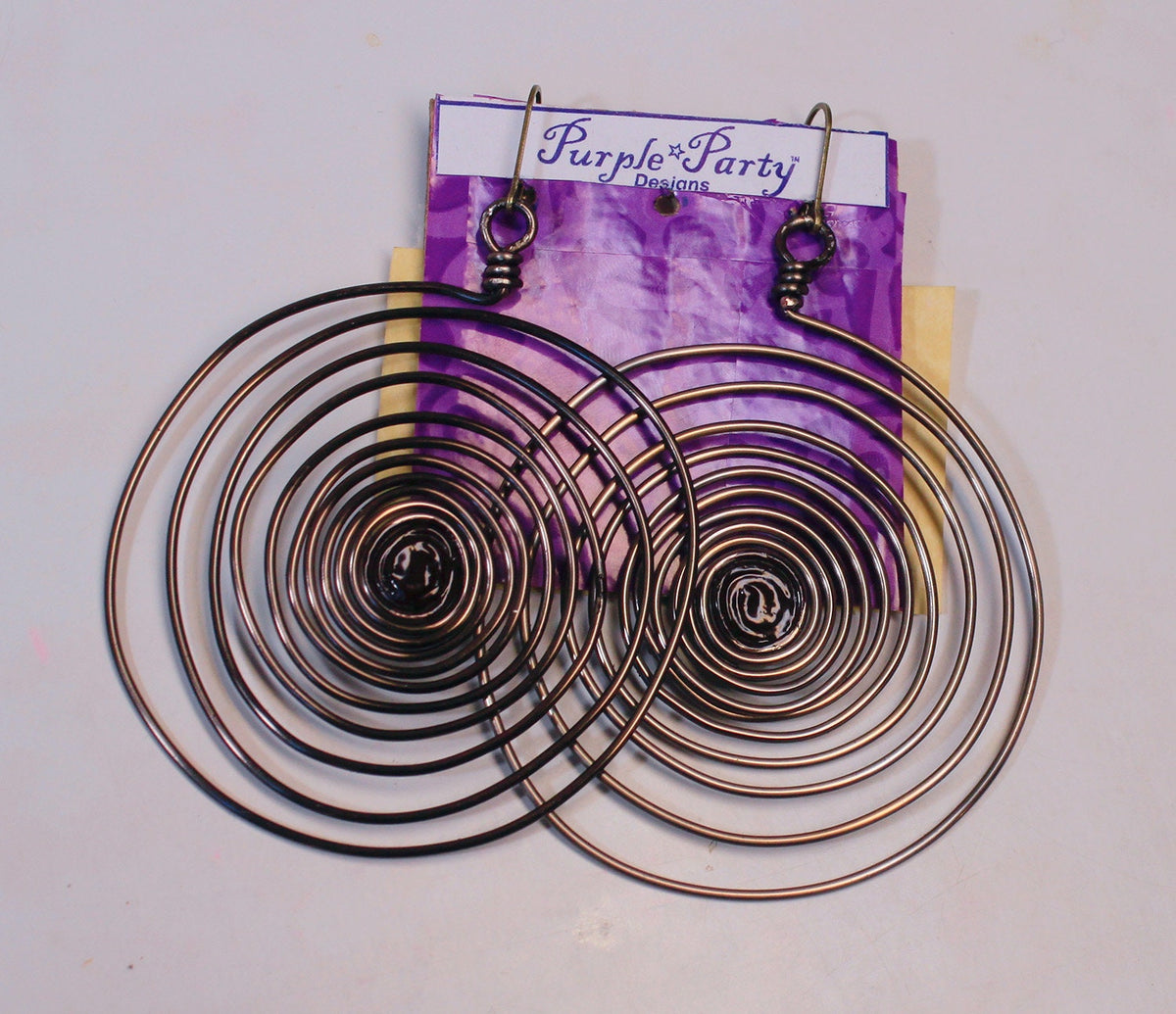 L Copper Spiral Earrings