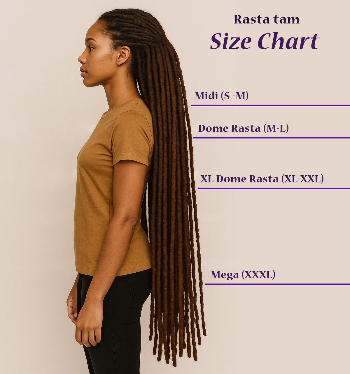 Stretch Matte Satin Dome Rasta Tams